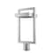 Z-Lite Luttrel 1 Light Outdoor Post Mount Fixture, Silver & Frosted 566PHBR-SL-LED - alternate 3
